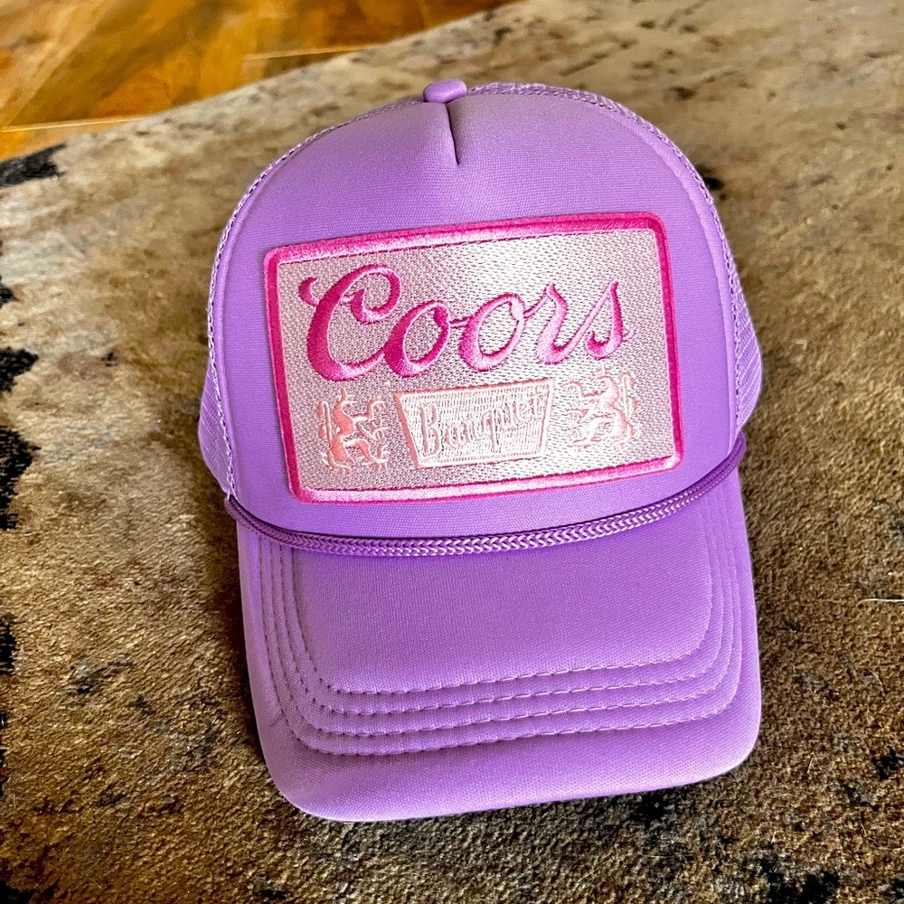 Coors Banquet Purple Trucker Hat NWOT